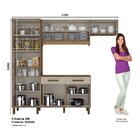 Cozinha Compacta C/ Balcão B116 7 Portas 2 Gavetas Briz