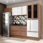 Cozinha Compacta Calábria Paneleiro, Aéreos E Balcão 3 Gaveta