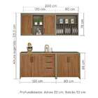 Cozinha Compacta Camponesa 6 Pt 3 Gv Freijó E Cinza