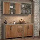 Cozinha Compacta Camponesa 6 Pt 3 Gv Freijó E Cinza