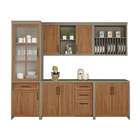 Cozinha Compacta Camponesa 8 Pt 4 Gv Freijó E Cinza