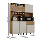 Cozinha Compacta Canastra 5 Portas 1 Gaveta Cinamomo/off Whit