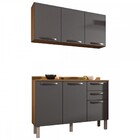 Cozinha Compacta Carol 6 Portas 2 Gavetas Carvalho/grafite 13