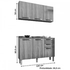 Cozinha Compacta Carol 6 Portas 2 Gavetas Carvalho/grafite 13