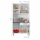 Cozinha Compacta Carol 6 Portas Poliman Branco