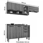 Cozinha Compacta Carol 7 Portas 2 Gavetas Carvalho 13343 - Sa
