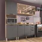 Cozinha Compacta Carol 7 Portas 2 Gavetas Carvalho/grafite 13