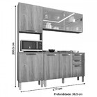 Cozinha Compacta Carol 7 Portas 2 Gavetas Carvalho/grafite 13