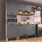 Cozinha Compacta Carol 8 Portas 2 Gavetas Carvalho/grafite 13