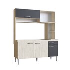 Cozinha Compacta Cassia 04 Portas 01 Gaveta 183x153x54 Cm Cre