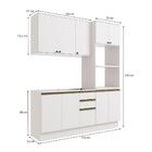 Cozinha Compacta Celeste Kappesberg 100% Mdf Branco 190cm