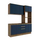 Cozinha Compacta Celeste Kappesberg 100% Mdf Nogueira/azul 19