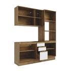 Cozinha Compacta Celeste Kappesberg 100% Mdf Nogueira/branco