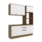 Cozinha Compacta Celeste Kappesberg 100% Mdf Nogueira/branco