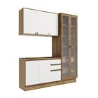 Cozinha Compacta Celeste Kappesberg 100% Mdf Nogueira/branco