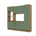 Cozinha Compacta Celeste Kappesberg 100% Mdf Nogueira/verde 2