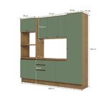 Cozinha Compacta Celeste Kappesberg 100% Mdf Nogueira/verde 2