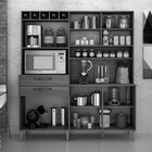 Cozinha Compacta Charme 7 Portas 2 Gavetas Carvalho/off White