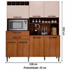 Cozinha Compacta Charme 7 Portas 2 Gavetas Carvalho/off White