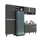 Cozinha Compacta Chicago Cinza Fosco