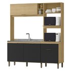 Cozinha Compacta Cloe 4 Portas 1 Gaveta Castanho/nero - Mx Mó