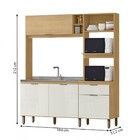 Cozinha Compacta Cloe 4 Portas 1 Gaveta Castanho/off White -