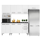 Cozinha Compacta Com 11 Portas E 2 Gavetas Dubai Branco Polim