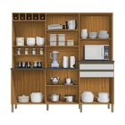 Cozinha Compacta Com 12 Portas 2 Gavetas E Espaço Para Micro-