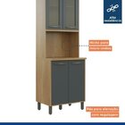 Cozinha Compacta Com 2 Aéreos 2 Portas E 3 Portas Com Nicho E