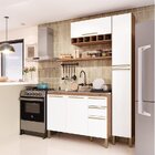 Cozinha Compacta Com 3 Peças E 1 Prateleiras 6 Portas 2 Gavet