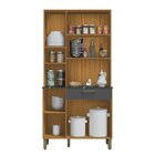 Cozinha Compacta Com 6 Portas 1 Gaveta E Espaço Para Micro-on