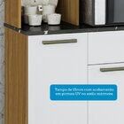 Cozinha Compacta Com 6 Portas 1 Gaveta E Espaço Para Micro-on