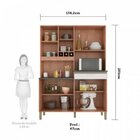 Cozinha Compacta Com 7 Portas 1 Gaveta E Espaço Para Micro-on