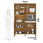 Cozinha Compacta Com 7 Portas 1 Gaveta E Espaço Para Micro-on