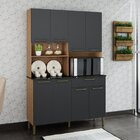 Cozinha Compacta Com 8 Portas 1 Gaveta E Espaço Para Micro-on