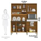 Cozinha Compacta Com 9 Portas 1 Gaveta 100% Mdf Merlot Perfil