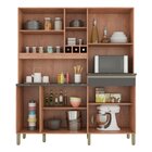 Cozinha Compacta Com 9 Portas 1 Gaveta E Espaço Para Micro-on