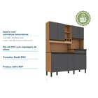 Cozinha Compacta Com 9 Portas 1 Gaveta E Espaço Para Micro-on