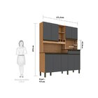 Cozinha Compacta Com 9 Portas 1 Gaveta E Espaço Para Micro-on