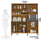 Cozinha Compacta Com 9 Portas 1 Gaveta E Espaço Para Micro-on