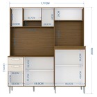 Cozinha Compacta Com 9 Portas E 2 Gavetas Gisele - Poquema -