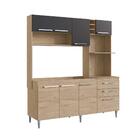 Cozinha Compacta Com Armário E Balcão Blume Casamia - Carvalh