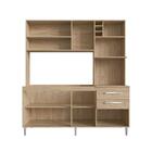 Cozinha Compacta Com Armário E Balcão Blume Casamia - Carvalh