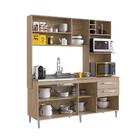 Cozinha Compacta Com Armário E Balcão Blume Casamia - Carvalh