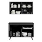 Cozinha Compacta Com Armário E Balcão Cr6286 Preto