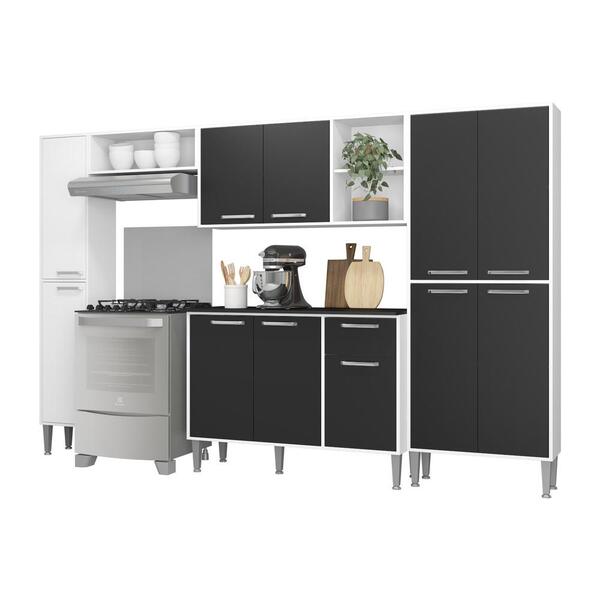 Cozinha Compacta Com Armário E Balcão Xangai Classic Multimóv