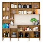 Cozinha Compacta Com Balcão 200cm Louvre Z06 Freijó/vanilla -