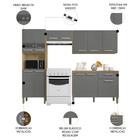 Cozinha Compacta Com Balcão 251cm Louis Z06 Freijó/gris - Mpo