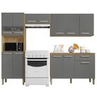 Cozinha Compacta Com Balcão 251cm Louis Z06 Freijó/gris - Mpo