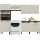 Cozinha Compacta Com Balcão 251cm Louis Z06 Nogueira/off - Mp